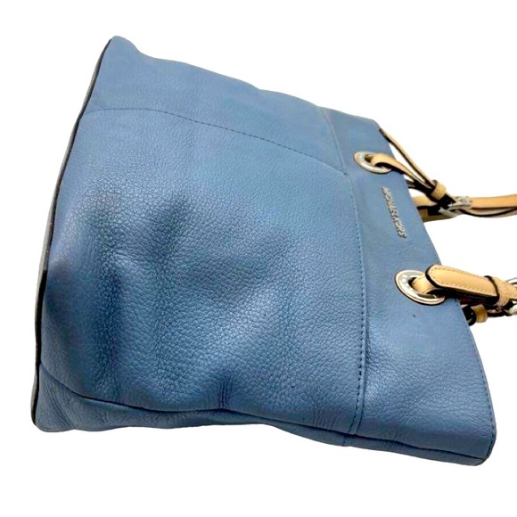 Michael Kors Light Blue Pebbled Leather Shoulder Bag Tote EUC - Picture 6 of 7